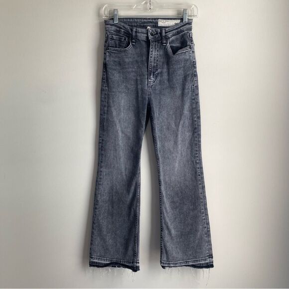 RAG & BONE Gray Casey High Rise Ankle Flared Jeans - Picture 1 of 8